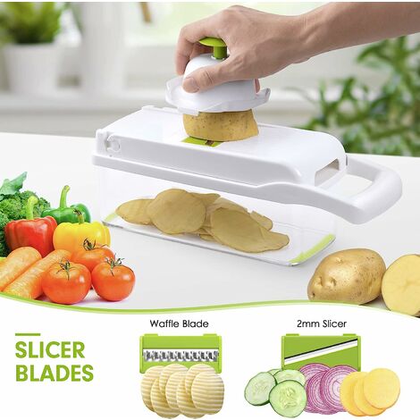 Vegetable Chopper, Pro Onion Chopper, 14 in 1Multifunctional Food Chopper,  Kitchen Vegetable Slicer Dicer Cutter,Veggie Chopper With 8 Blades,Carrot