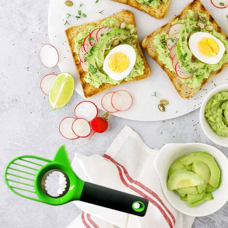 2pcs Multi-functional 3-in-1 Avocado Tool Set, Including Avocado Peeler,  Pitter And Slicer, Creative Kitchen Gadget