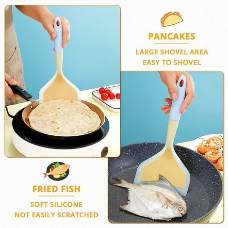 Non Stick Large Cookie Spatula Silicone Shovel Kitchen Baking Tool Omelette  Chocolate Cookie Tool Biscuit Shovel Cooking Spatula