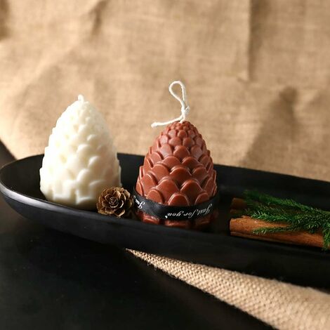 3D Christmas Pine Cone Silicone Candle Molds Beeswax Candles Making Mold DIY