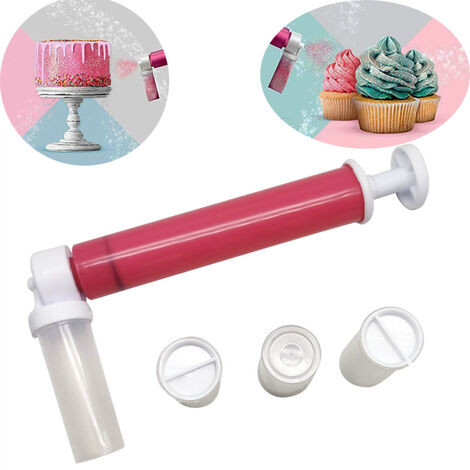  Manual Airbrush for Cakes, Glitter Decorating Tools Cake  Decorating Kit,DIY Baking Tools with 3 Pack Plastic Cake Scraper Set for  Kitchen Decorating Cakes Cupcakes Cookies and Desserts: Home & Kitchen