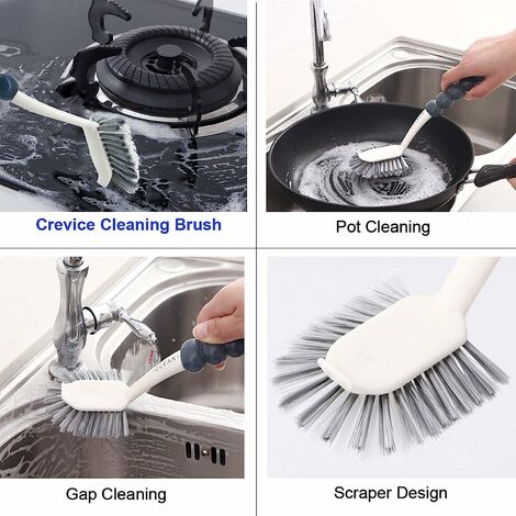 Bendable Cleaning Brush for Household Use,Heavy Duty Kitchen Toilet Scrub  Brush Clean Brush & Groove Gap for Sink,Pot and Pan