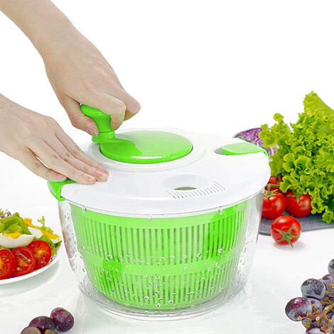 Salad Spinner, Salad Tosser and Mixer, 5,5 Quart, Vegetable Spinner -EXTRA  Salt