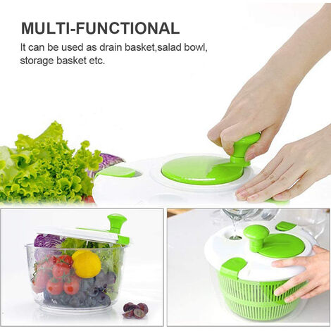 Single Serve Small Salad Spinner - Mini Prep Lettuce Spinner and