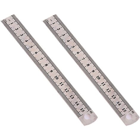 Ruler Metal Straight Edge Ruler Stainless Steel Ruler 6 Inch Ruler 2 Pack -  20cm 