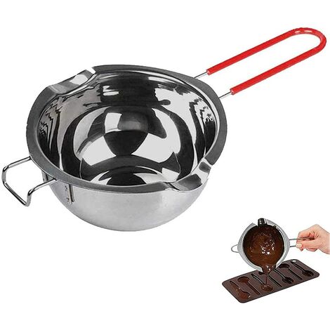 600ML Stainless Steel Double Boiler Pot with Heat Resistant Handle For  Melting Chocolate, Butter,Candle and Soap Making