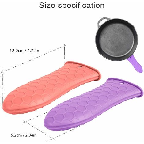 Silicone Hot Handle Holder Pot Holder Cast Iron Skillets Sleeve Cover Grip  2PACK