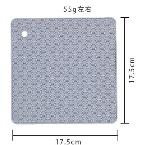 Multicolor Round Heat Resistant Silicone Hot Mat, Size: 17.5cm X