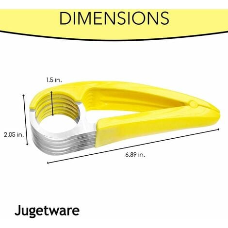 2 Pieces Banana Cutter, Plastic Banana, 304 Stainless Steel Banana