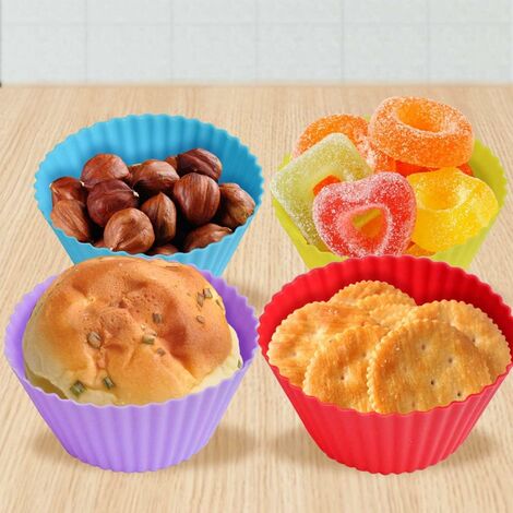 36 Pack Silicone Cupcake Muffin Baking Cups Liners Reusable Non-Stick Cake Molds