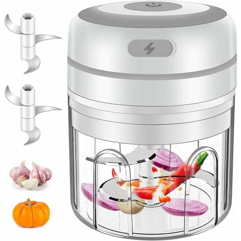 Mini Garlic Chopper, Electric Food Processor, Garlic Mincer Portable  Processor for Chop Onion Ginger Vegetable Pepper Spice Meat