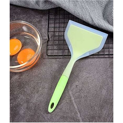 Silicone Pancakes Shovel Wide Spatula Turner Nonstick Fried Shovel Fish  Spatula Silicone Wide Flexible Turner for Nonstick Cookware Egg Cookie  Omelette 