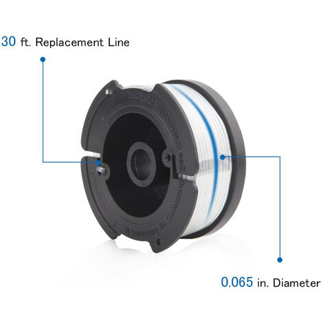 BLACK+DECKER Trimmer Line Replacement Spool, Autofeed 30 ft, 0.065-Inch,  2-Pack (AF-100-2)