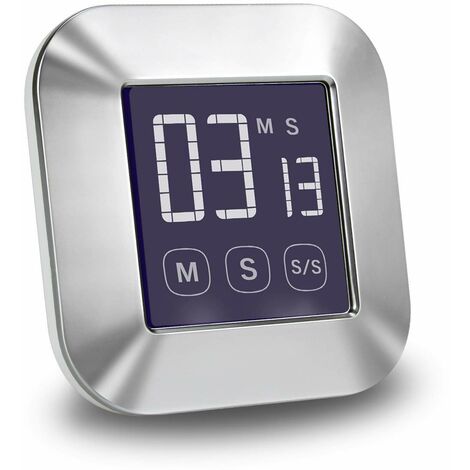 Digital Kitchen Timer - Stainless Steel Touchscreen Cooking Timer