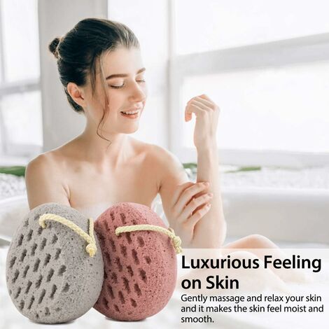 2 Pack Exfoliating Shower Loofah Sponge Pads Body Scrubber for Men Women  Removing Dead Skin Made with Natural Luffa and Terry Cloth 5.9x3.7IN  Loofahs Mesh Pouf Body Glove for Bath Spa