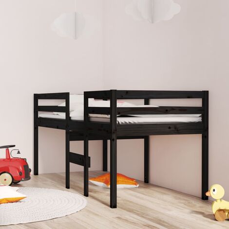 Black wood on sale loft bed