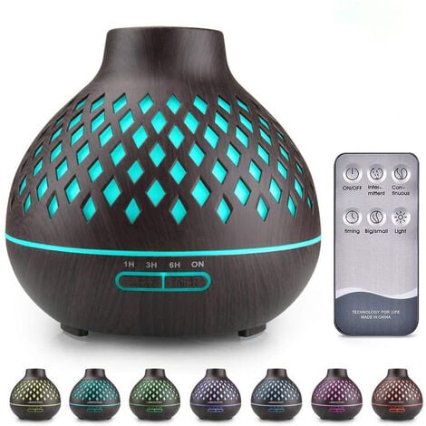 Waterless Car Diffuser for Essential Oils, 300ml Dual Nozzle Battery  Powered Humidifier,Smart Car Air Freshener Diffuser with Colorful Lights  And