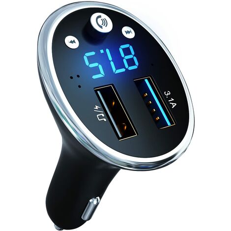 Car Bluetooth FM Transmitter, Bluetooth Car Adapter, MP3 Player