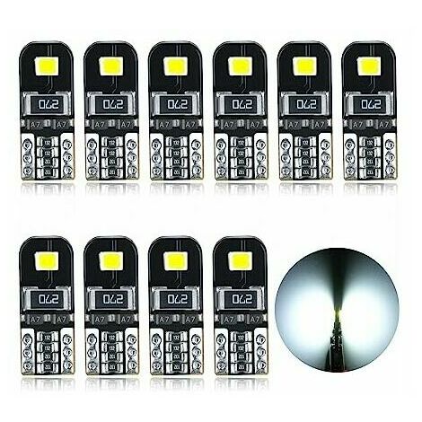 T10 CANBUS LED Bulbs 12V White No Polarity Designed W5W Wedge License Plate  Lights for Car