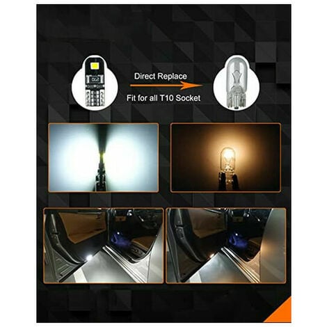 BA9S LED Bulb - 24V Cool White LED - T10, T5 Auto Map Dome Accessory LED  Bulb - Set of 2