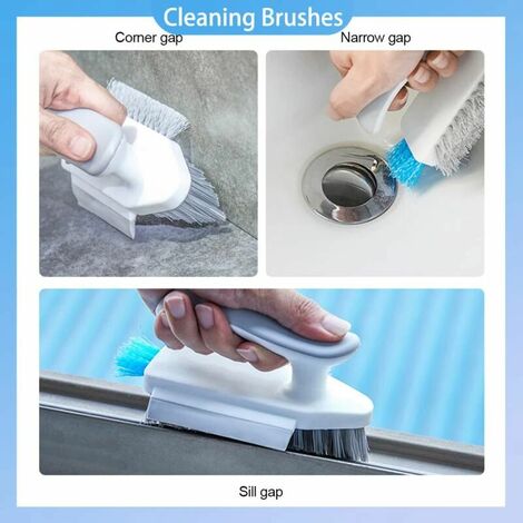 2 Pcs Cleaning Brush Small Scrub Brush for Cleaning Sink Scrub Brush,  Bathroom Kitchen Edge Corner Grout Cleaning Brushes, Sliding Door or Window  Track Cleaning Brush 