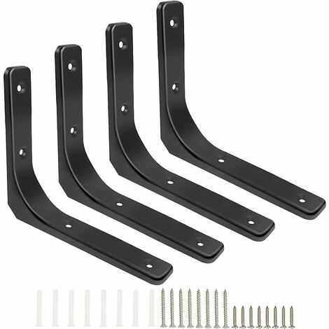 Wall Shelf Brackets, 4 Pieces Metal Bracket 150mm x 200mm Heavy Duty ...