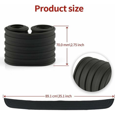 Car Rear Bumper Protector Guard, Universal Black Rubber Anti-Scratch  Abrasion Resistant Trunk Door Entry Guards Accessory Trim Cover for SUV,  Cars