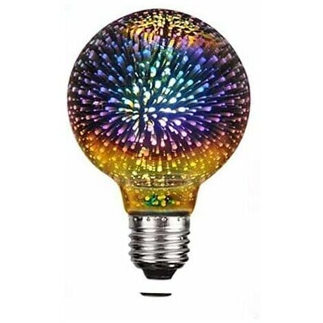 Decorative 3d Led Light Bulb, Ac85-220v 3d Starlight Fireworks Bulb E27 