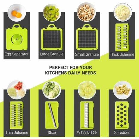 Vegetable Chopper, Mandolin Slicer, 13 Blades, 22-in-1 Kitchen Vegetable  Slicer, Food Chopper, 22 in 1, Onion Dicer, Potato Slicer, Egg Slicer, Mini  Dicer, Vegetable Chopper, Vegetable Cutter, 