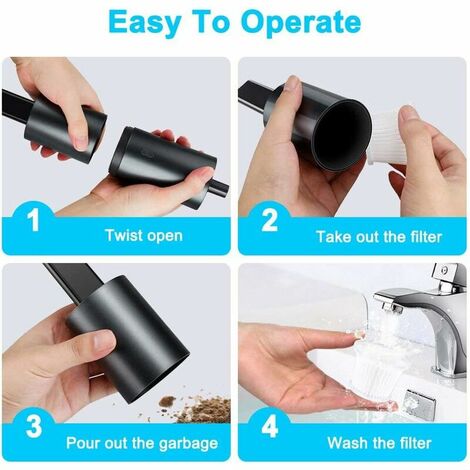 MINI PORTABLE VACUUM CLEANER RECHARGEABLE USB VACUUM CLEANER VACUUM &  BLOWER 2IN