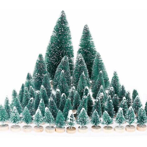 60 Pieces Mini Christmas Tree Artificial Christmas Tree Table