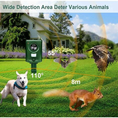 Fox Deterrent Cat Repellent Ultrasonic Cat Scarers for Gardens Bird  Deterrent Dog Animal Repeller Battery Operated