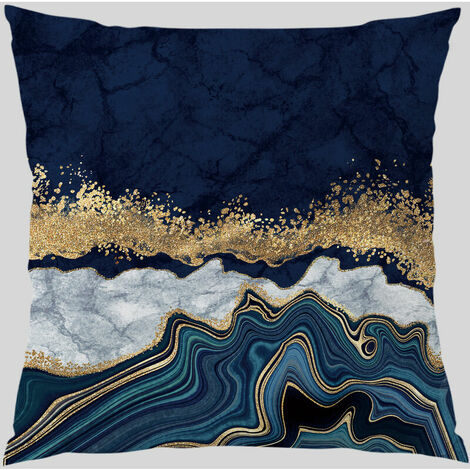 Throw Pillow Covers, Modern Gold Silver Cushion Cover 45x45 Art Abstract  Home Decor Throw Pillow Cover for Hotel Livingroom Sofa Luxury Pillowcase