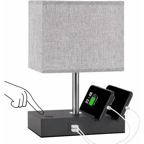 USB Power Small Table Lamp with Remote Control, Warm&Cold 2W LED