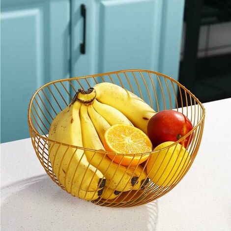 Chefarone Fruit Bowl for Kitchen Counter - Fruit Basket for Kitchen  Countertop - Black Fruit Bowls Vintage Style - Keeps Fruits and Vegetables  Fresh 