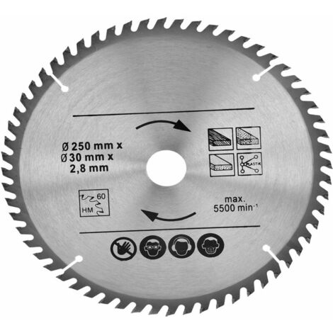 Saw Blade, Circular Saw 250mm 48T & 60T Circular Wood Saw Blade