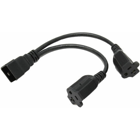 IEC320 C20 to 5 20R 5 20R Power Cord Universal Standard Y Splitter Power  Adapter Cable