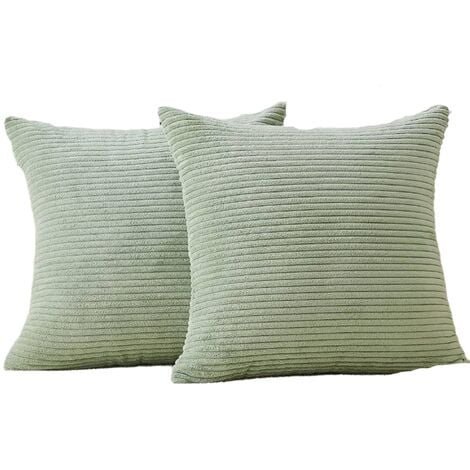 2 Packs Decorative Throw Pillow Covers 18x18 Inch for 18 x 18-Inch Sage  Green