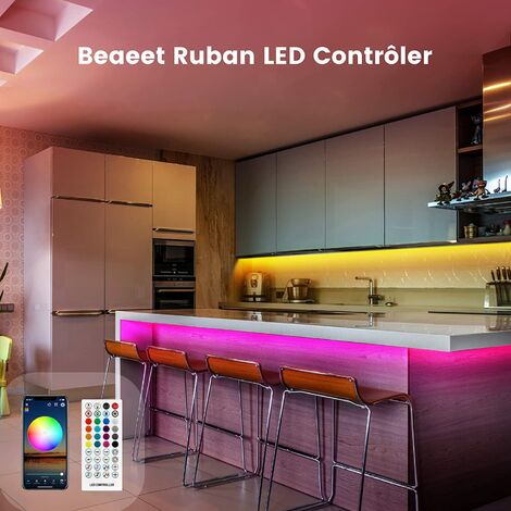 15M LED Light Bar, Extra Long RGB 5050 Color Changing LED Light Bar Kit  with 44 Key IR Remote Control LED Light for Bedroom, Kitchen, Home Decor
