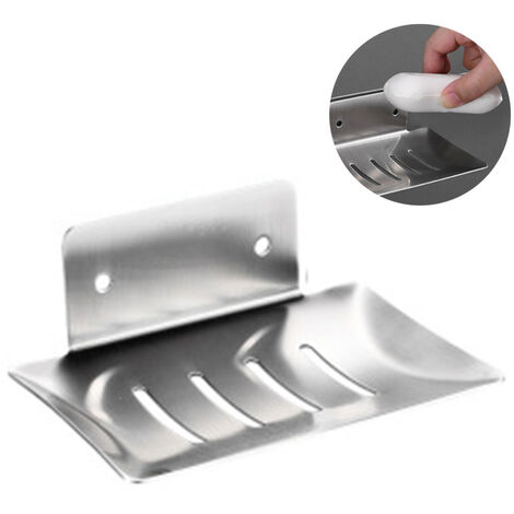 Self-adhesive Soap Holder Stainless Wall Mounting Without Drilling