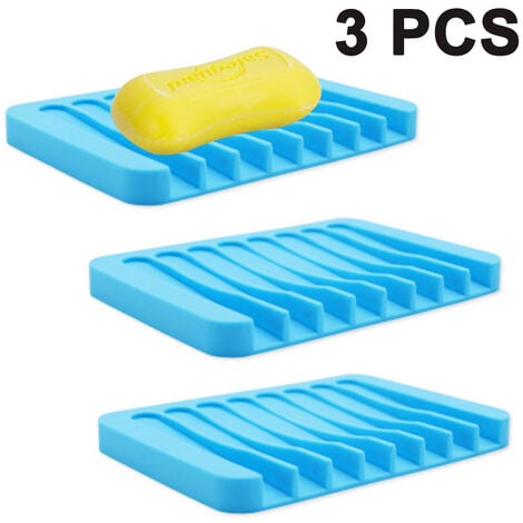 5 Pcs Silicone Draining Soap Dish/Bar Soap Holder for Tub/waterfall Soap Tray/Soap Saver/Soap Dishes for Bathroom Shower