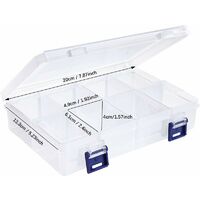 mDesign Plastic Bathroom Vanity Stackable Organizer Bin Box with Hinged  Lid, Clear, 8 Pack - 5.5 x 13.3 x 7