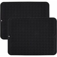 Dish Drying Mat for Kitchen Counter, Heat Resistant Drainer Mats with  Non-Slip R
