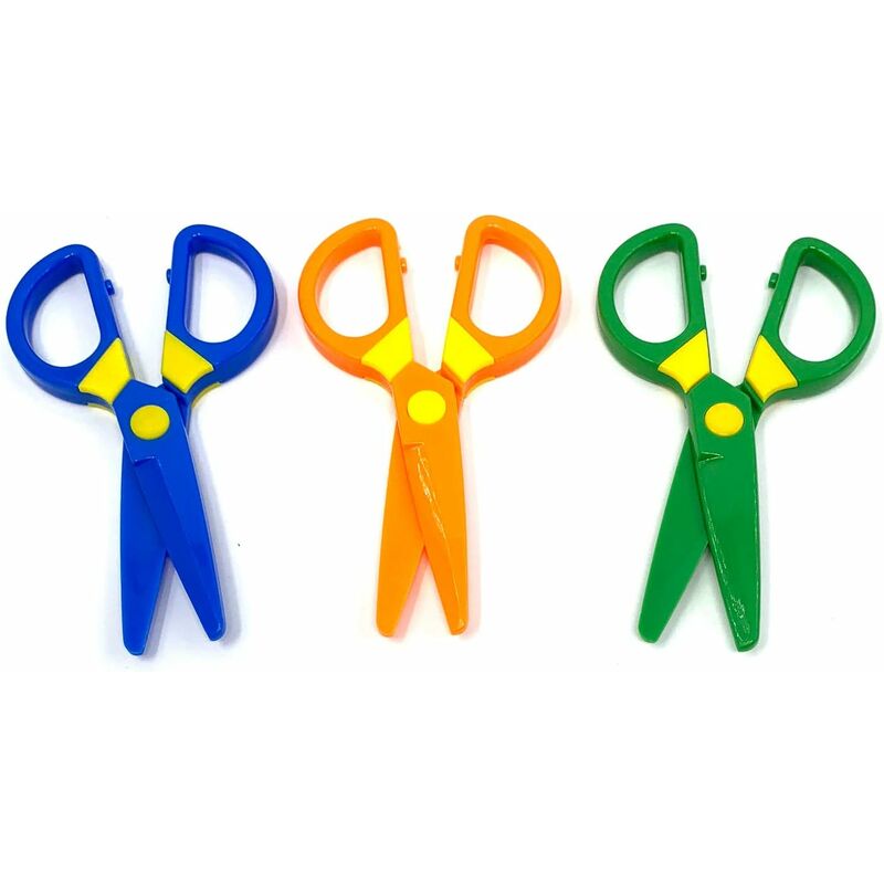 Scissor for kids 4Pcs Safety Plastic Paper Cutting Scissors Pre