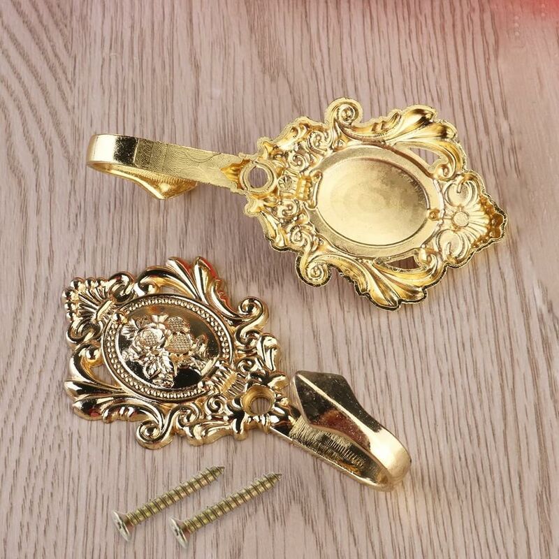 2pcs Vintage Wall Hooks Antique Brass Wall Hooks Decorative Curtain  Holdbacks Tieback Hooks For Hook Purse Coat Rack Key Hanger Home Bathroom  Door Wal