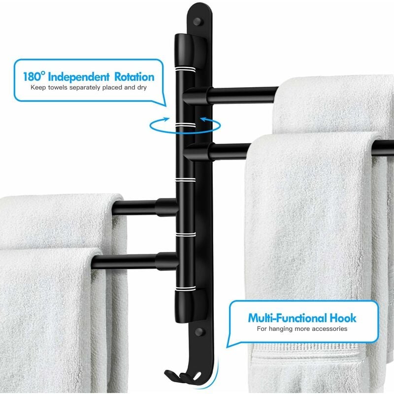 Hotel Home Bathroom Accessories High Quality Metal Swivel Hook
