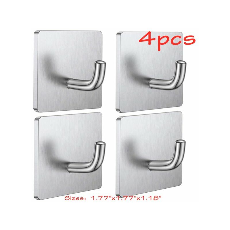 Rope Towel Hooks with Super Strong Stainless Steel Hooks for Home, Kitchen,  Bathroom, Heavy Duty Wall Mounted Coat Rack - (Set of 4)