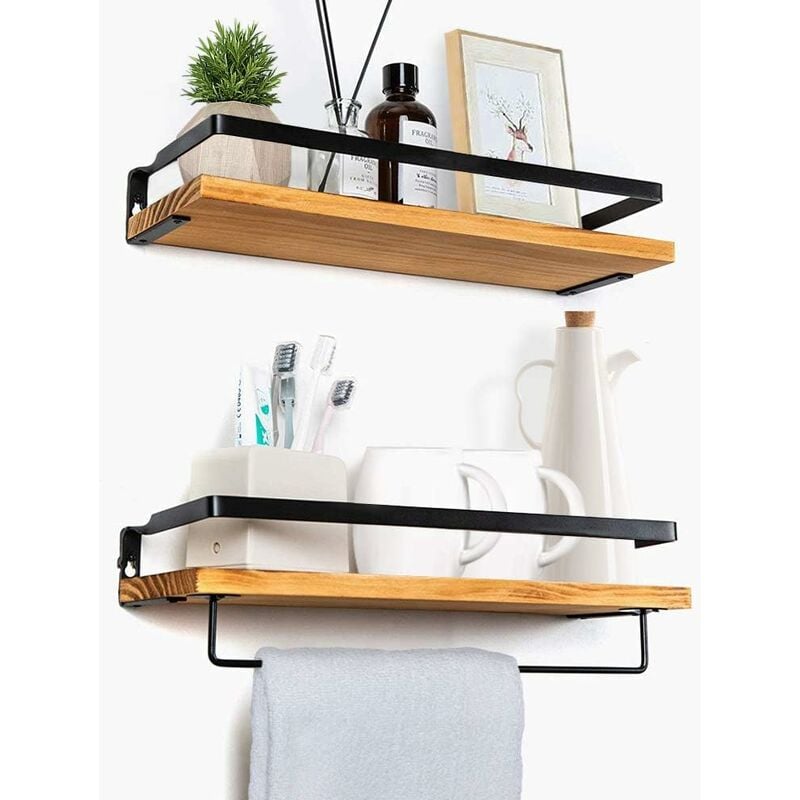 Floating Shelves, Antique Wall Shelves Set Of 2, Length 42cm