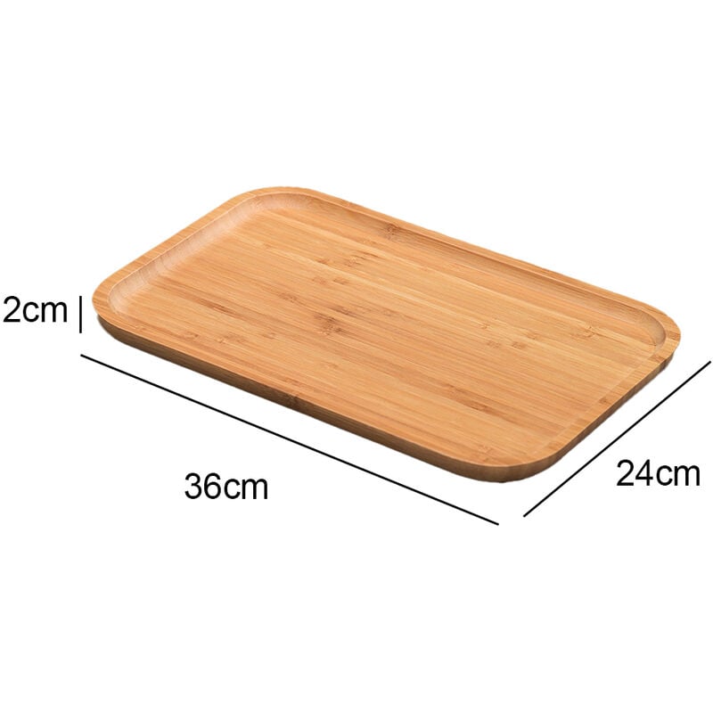 Round Wood Serving Tray Decorative Wooden Food Tray