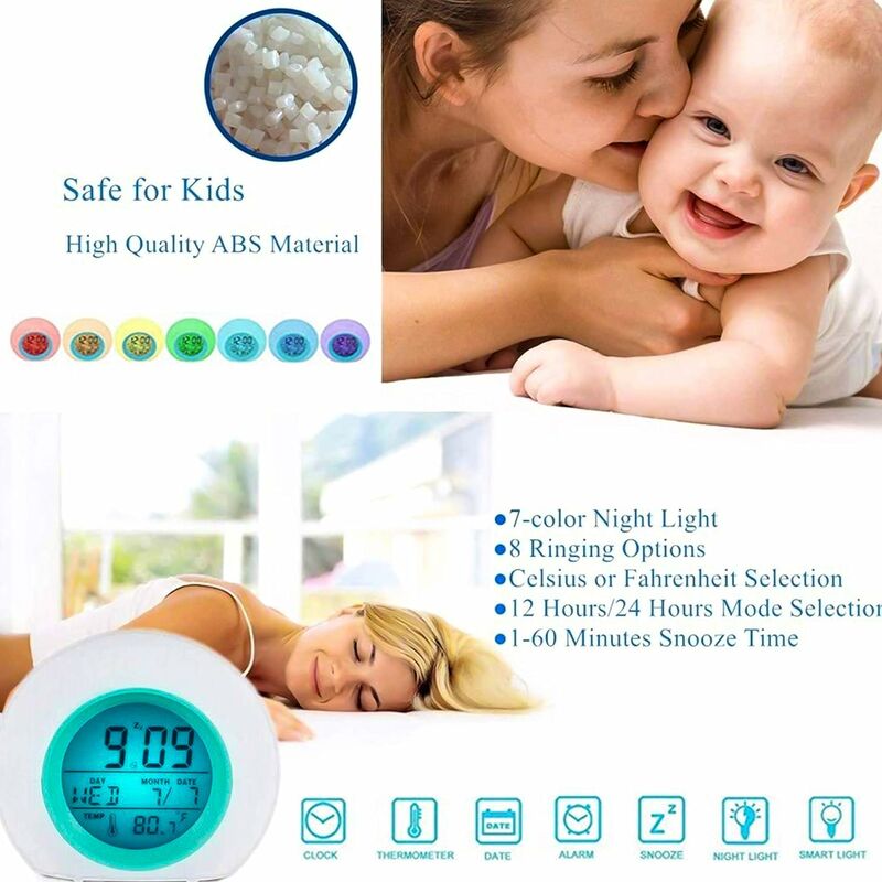 Night light clock sales for toddlers